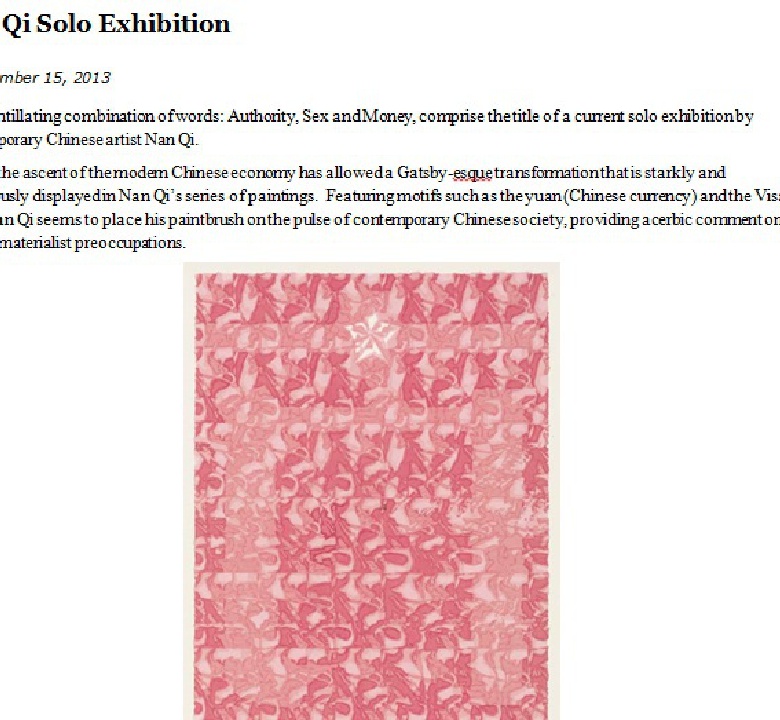 Nan Qi: Solo Exhibition