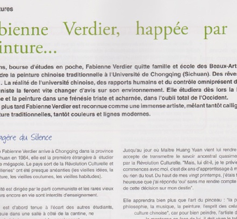 Fabienne Verdier, happée par la peinture... (French)