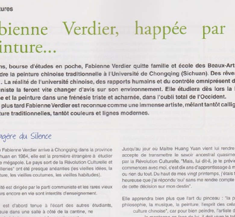 Fabienne Verdier, happée par la peinture... (French)