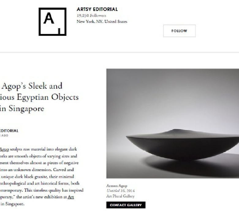 Armen Agop's Sleek and Mysterious Egyptian Objects Arrive in Singapore